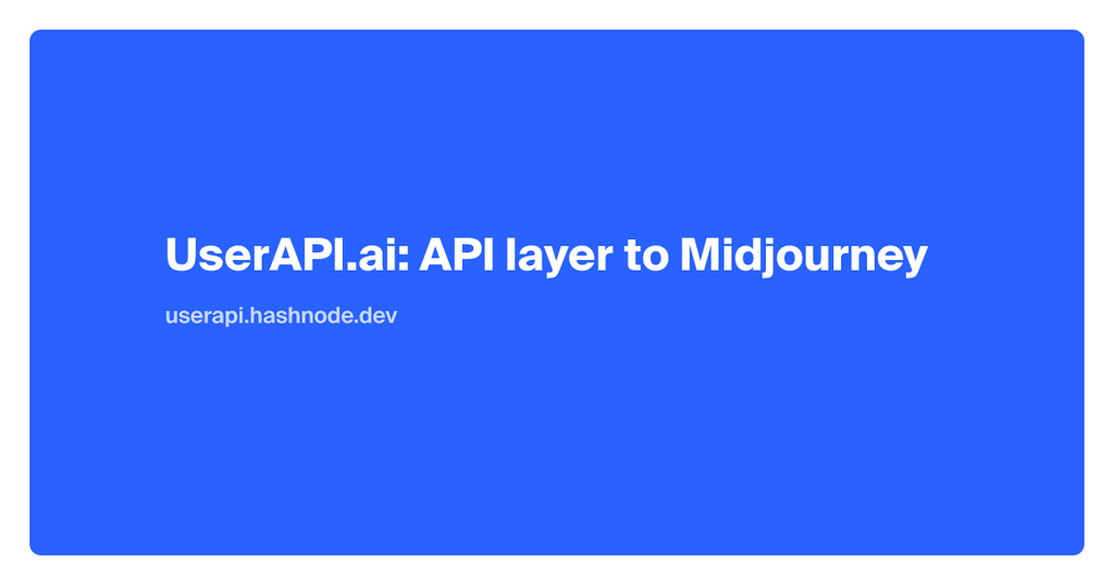 Userapi.AI - API layer to Midjourney Logo